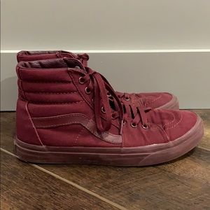 Vans maroon high tops